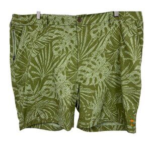 Margaritaville Men Green Tropical Short 42 UPF 30 4-Way Stretch Quick Dry New